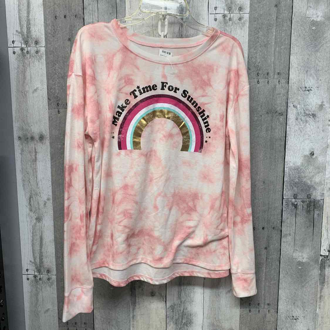 Size 16/18 Pink Graphic Justice Long Sleeve Shirt