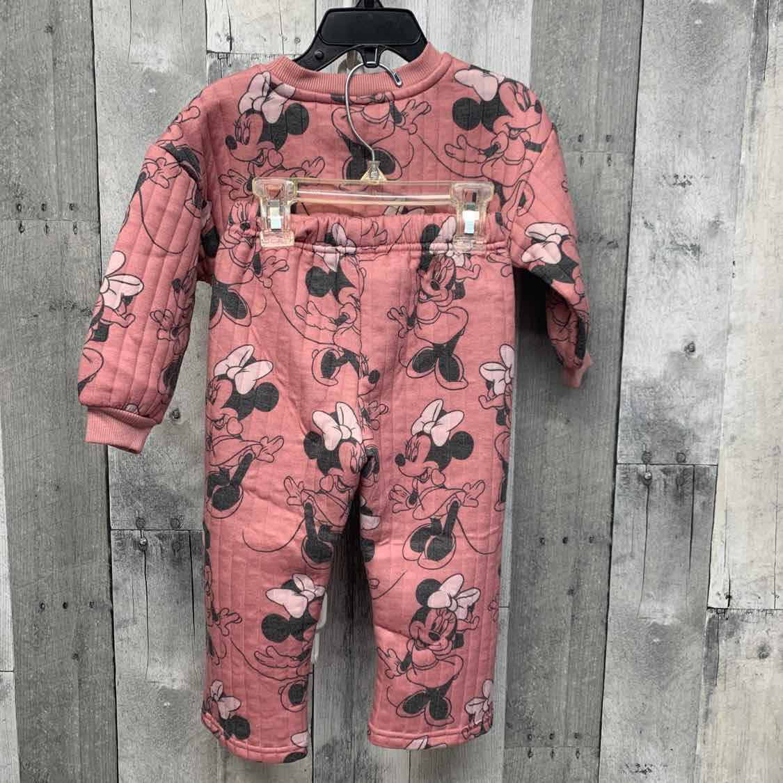 Size 24 Months Pink Print Disney Sweats - 2pc
