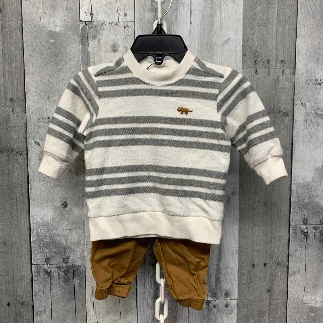 Size 3 Months Gray/Brown Carter's Shirt/Pants