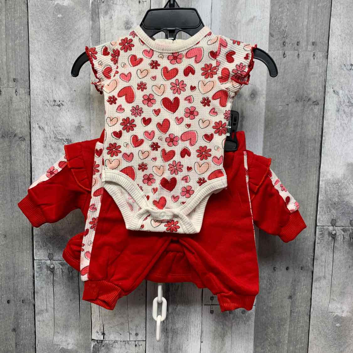 Size 0-3 Months Red/White B Brand Shirt/Pants