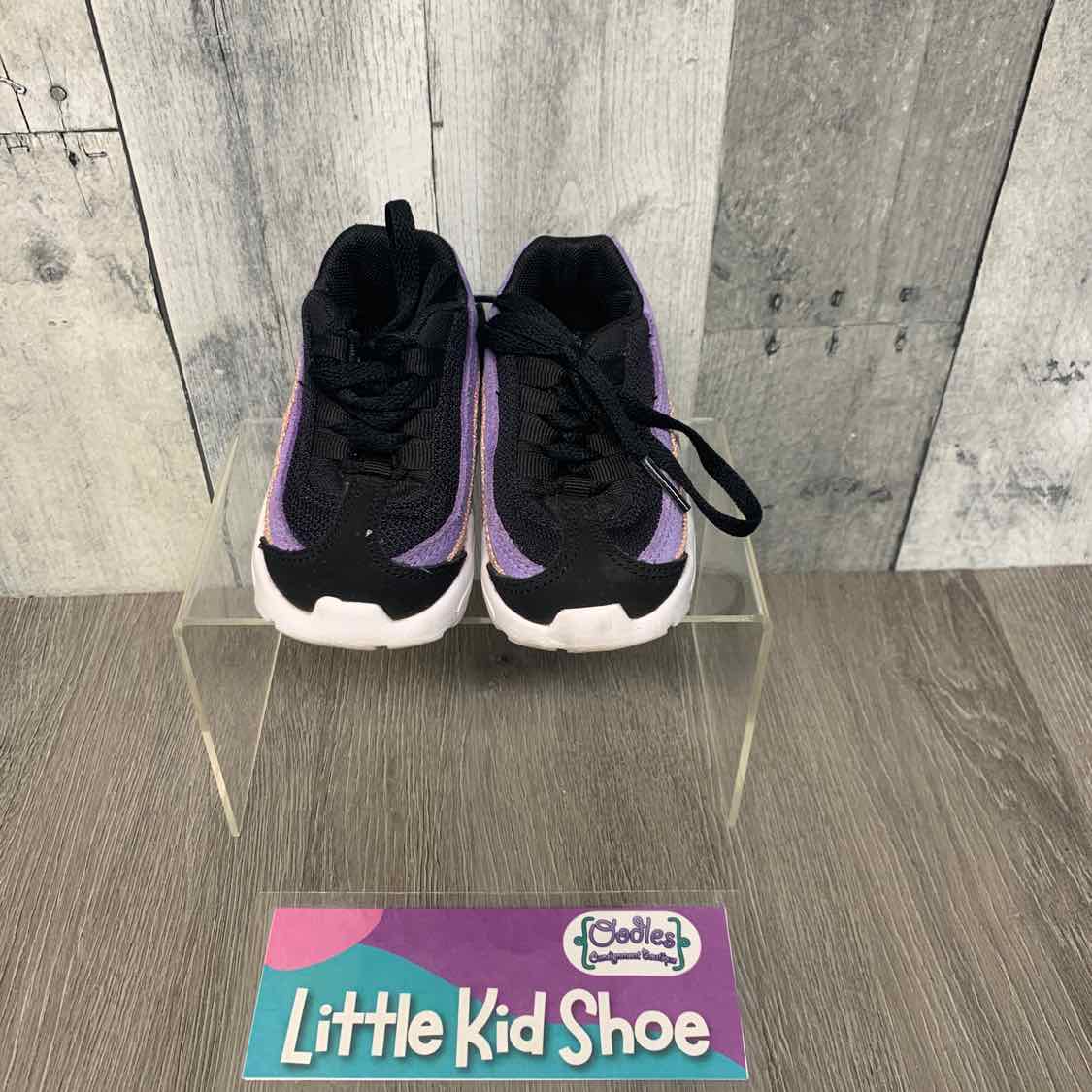Size 5 Black/Purple Sport Brand Sneakers