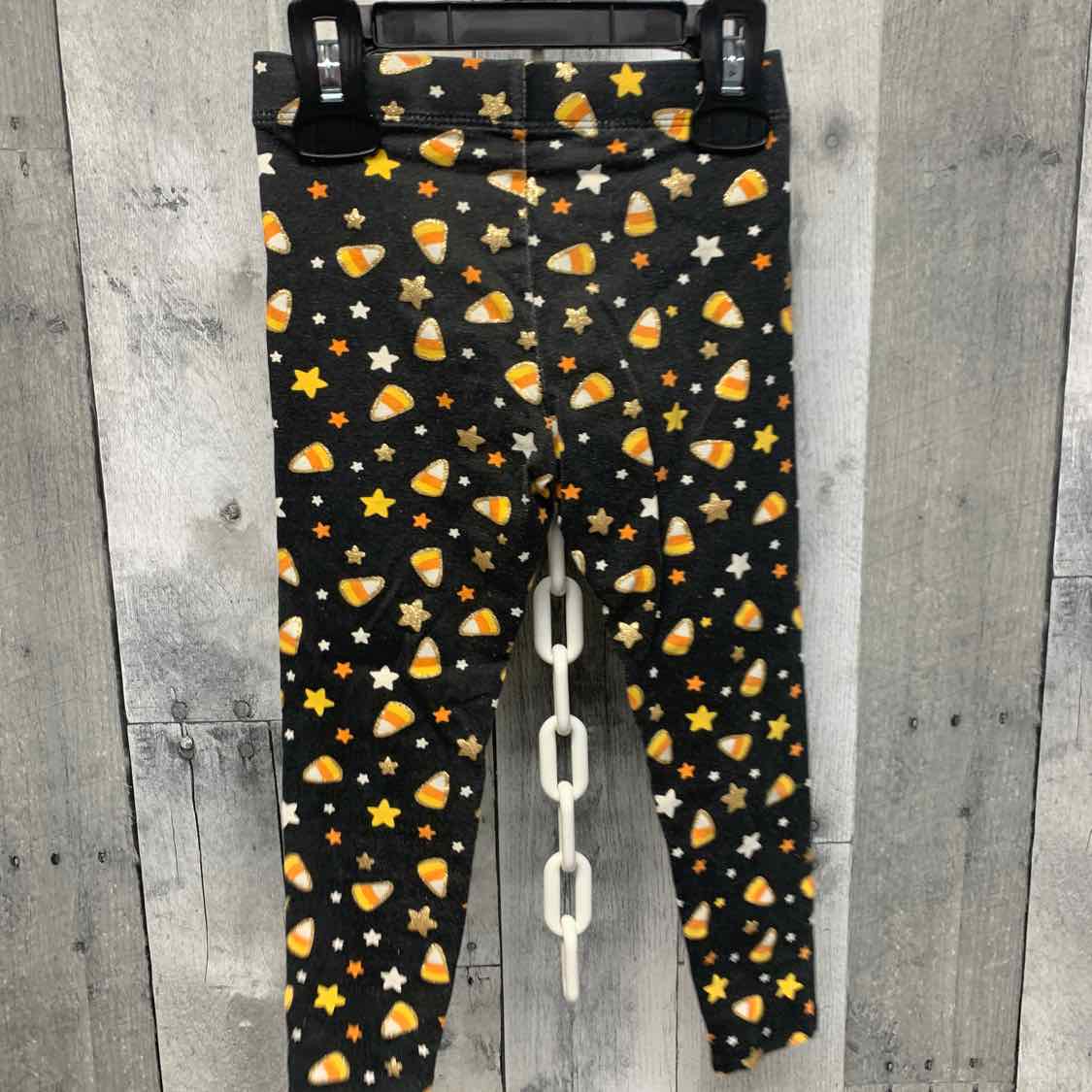 Size 2T Black/Orange B Brand Leggings