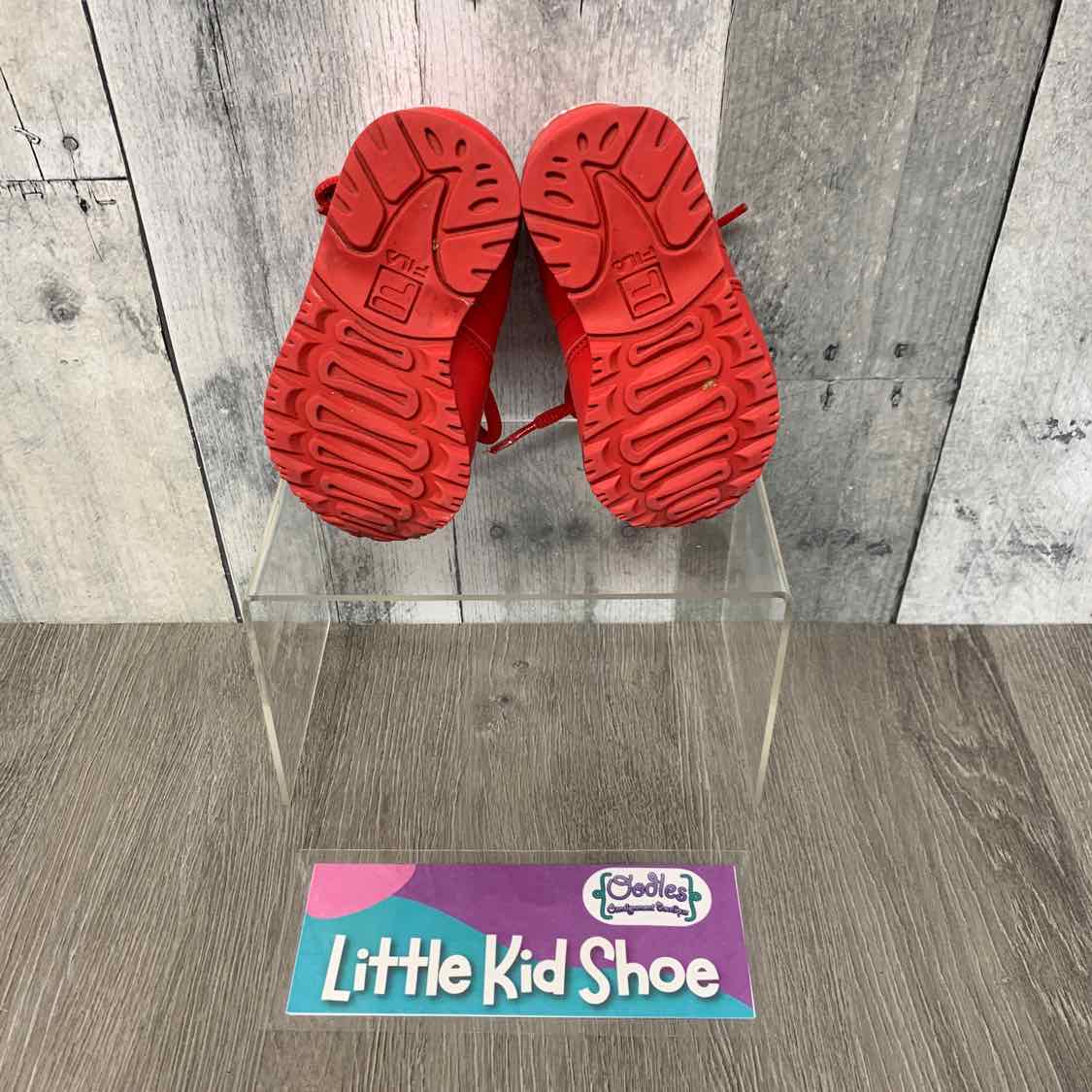 Size 5 Red/White Fila Sneakers