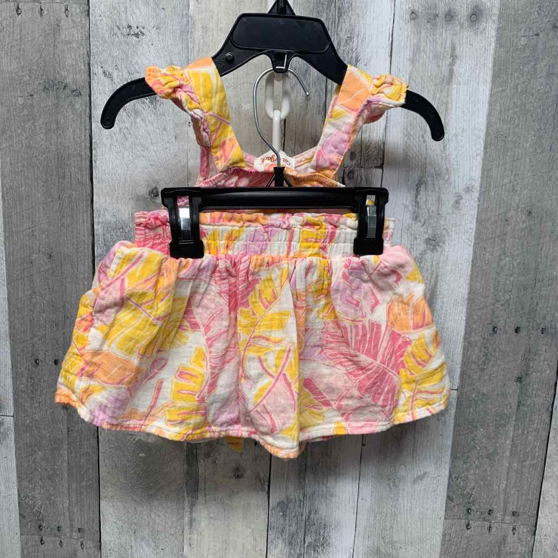 Size 12 Months Pink/Yellow Cat & Jack Shirt/Skirt