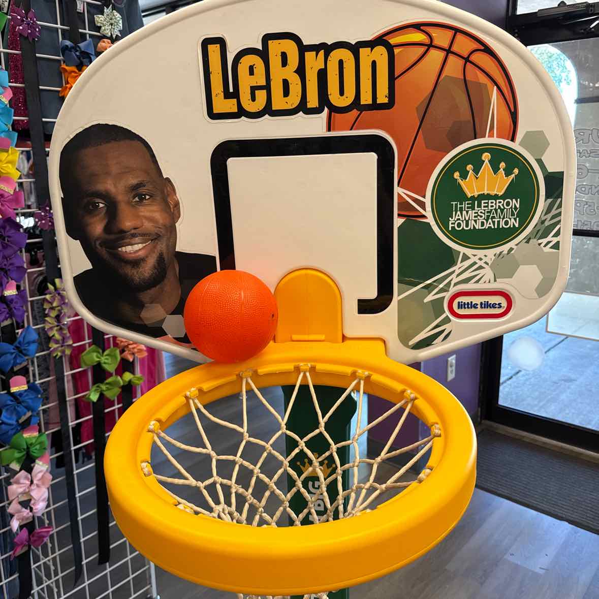 Little Tikes White/Green Basketball Hoop