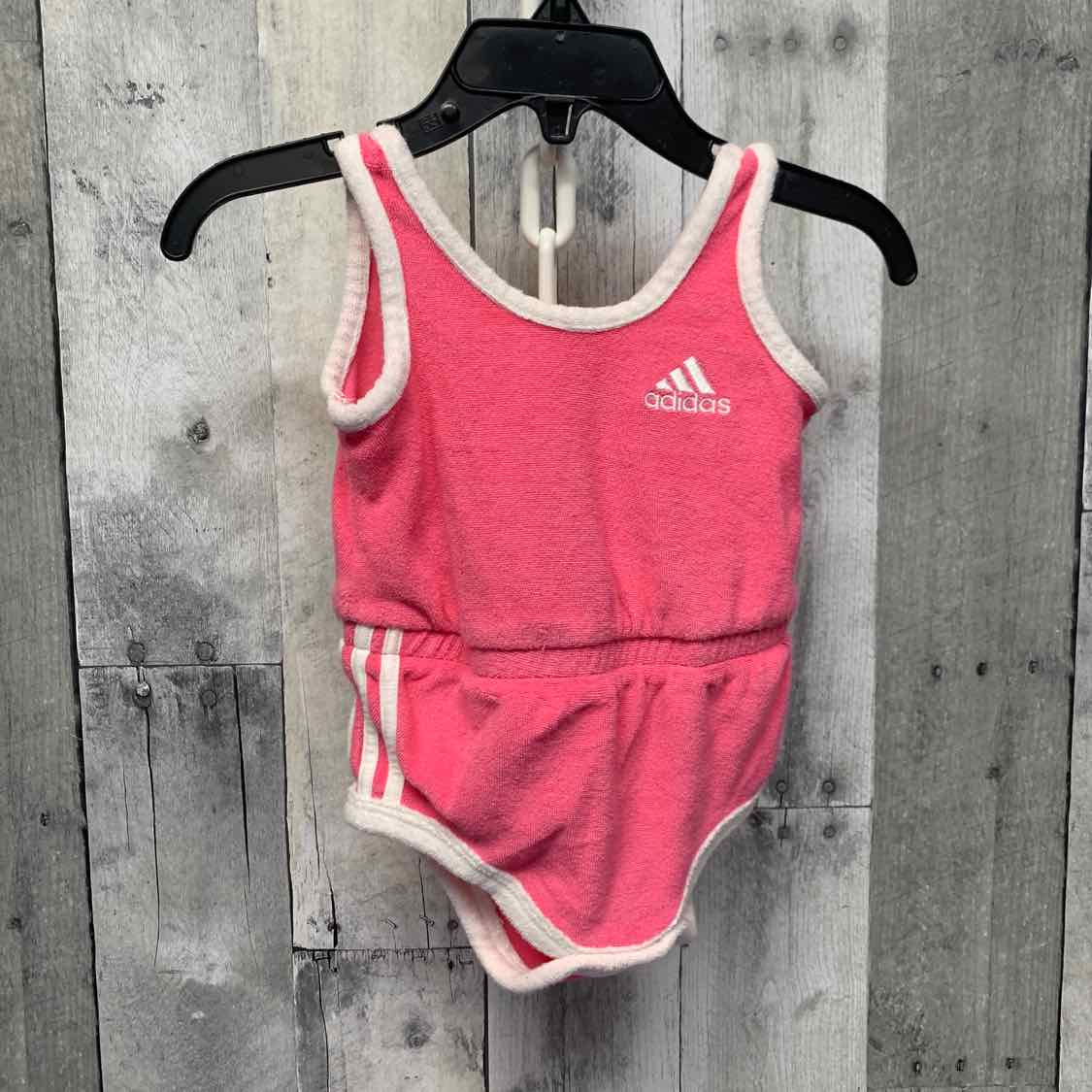 Size 6 Months Pink/White Sport Brand Romper - OodlesCB