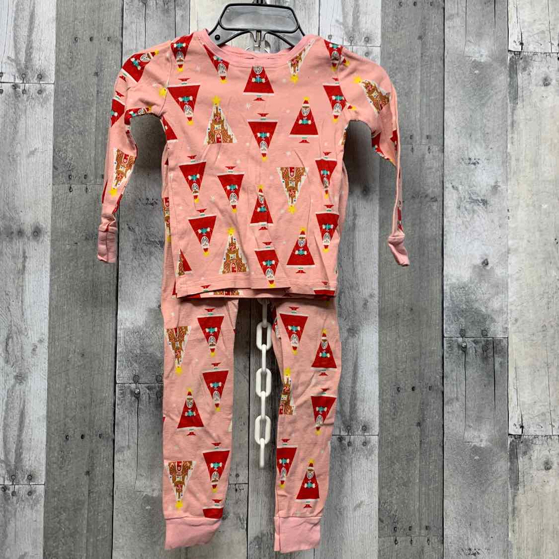 Size 5T Pink Print Old Navy 2pc PJs