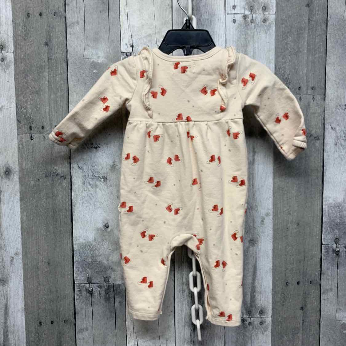 Size 6-9 Months Ivory Print B Brand Romper
