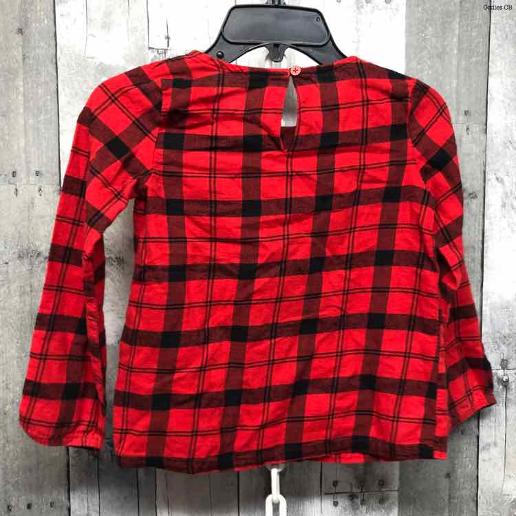 Size 6 Red/Black Carter's Long Sleeve Shirt