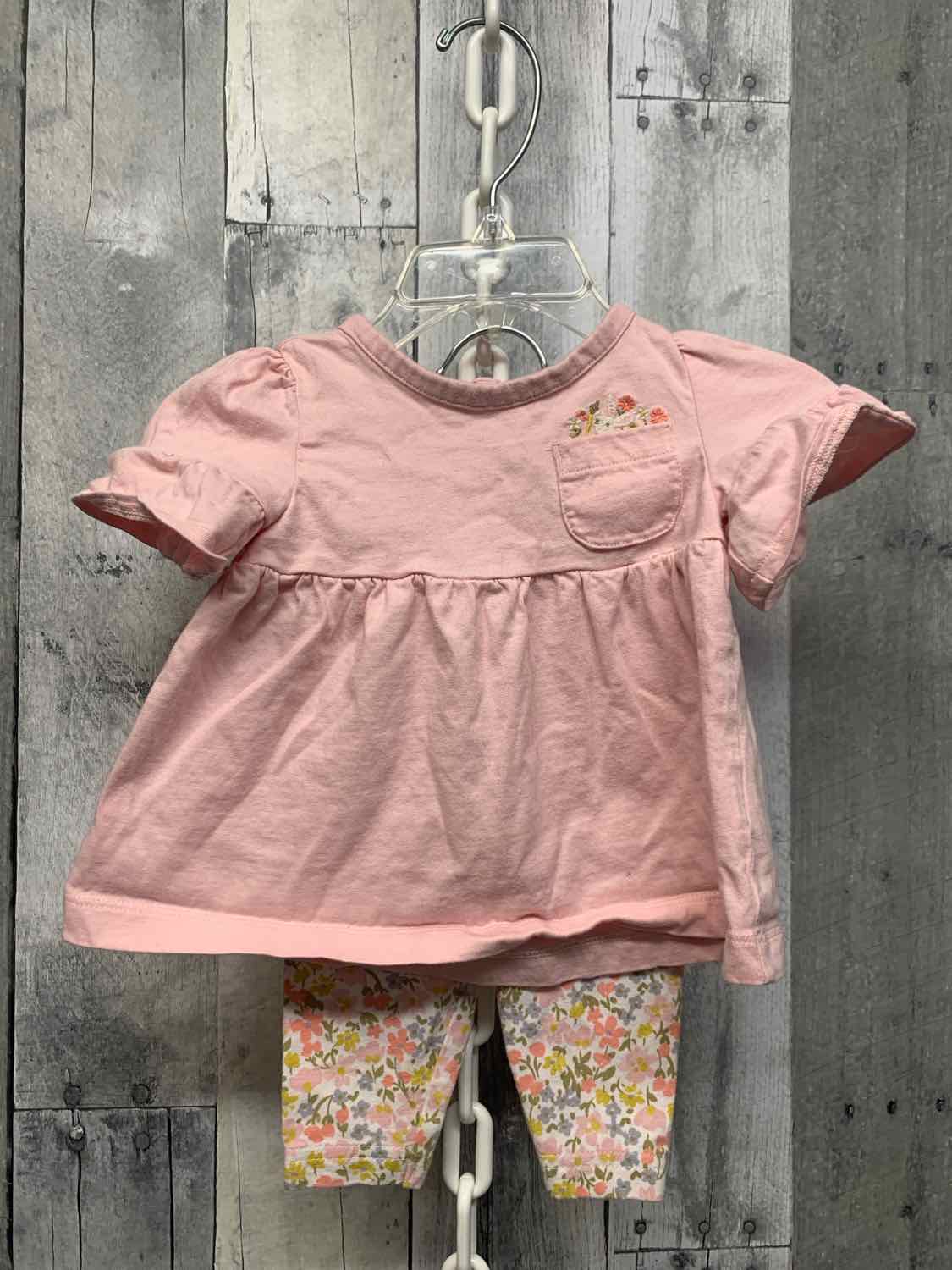 Size 3 Months Pink/White Just One You Shirt/Leggings