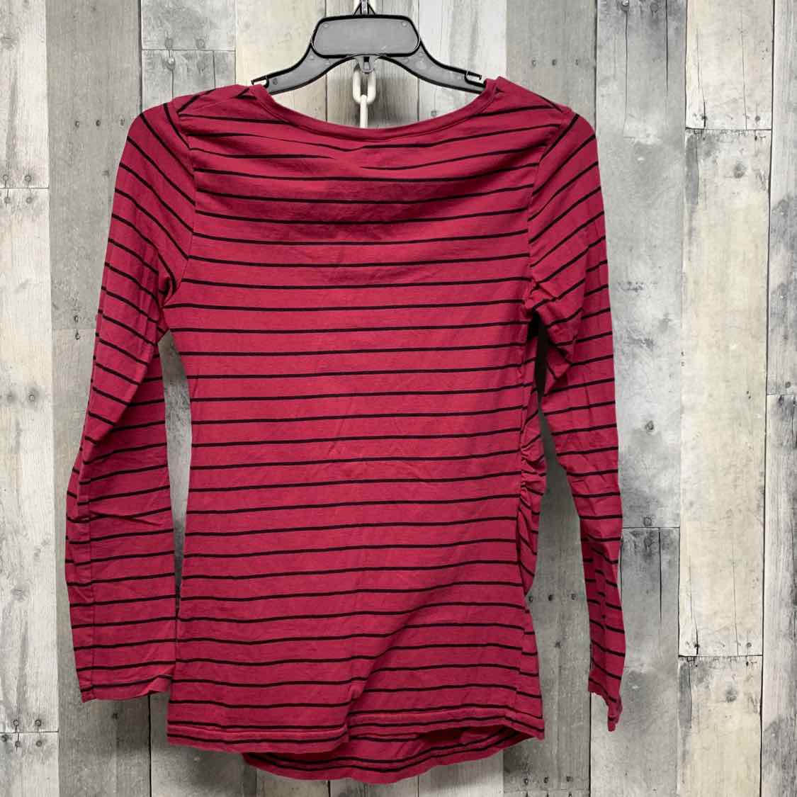 Size M Pink Striped Gap Long Sleeve Top