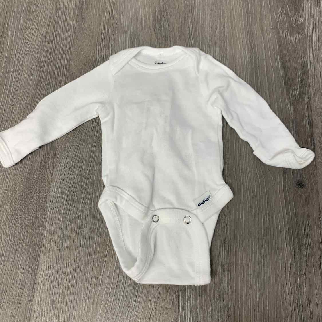 Size Preemie White Gerber Bodysuit
