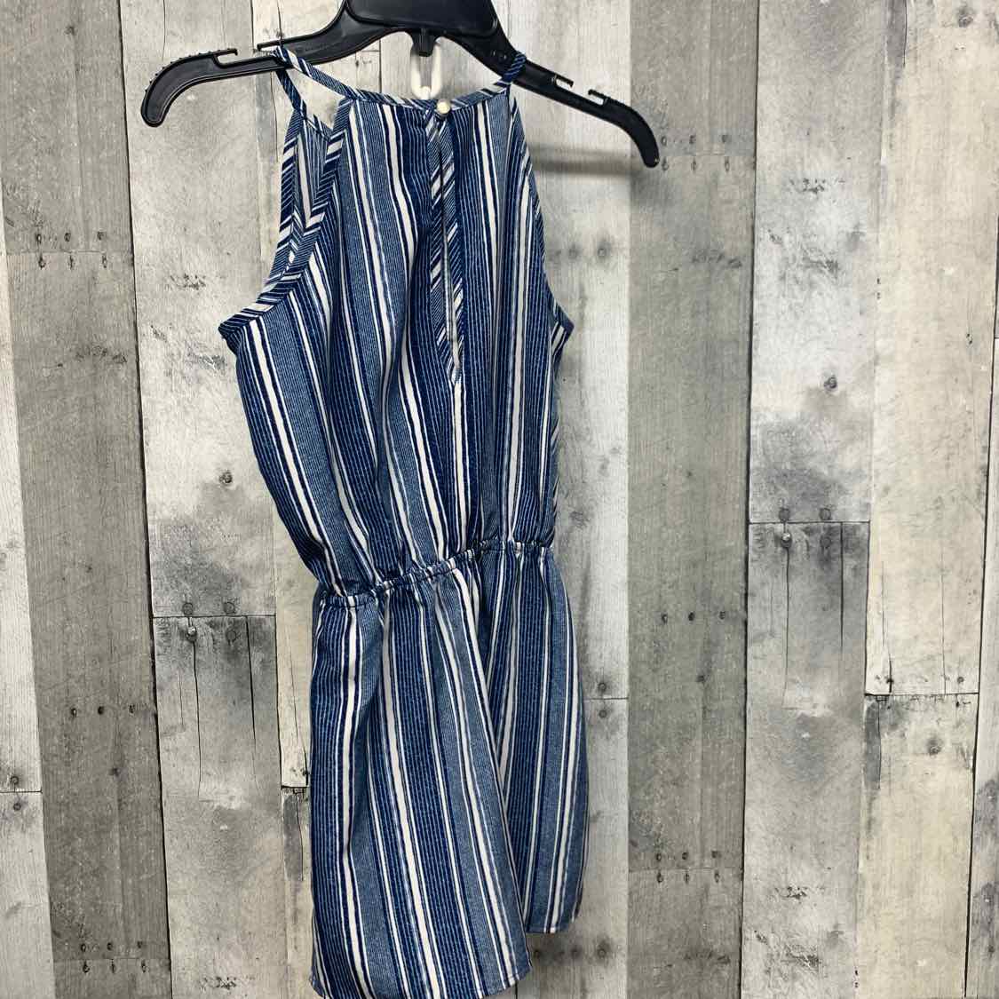 Size 10 Navy Striped Lily Bleu Romper