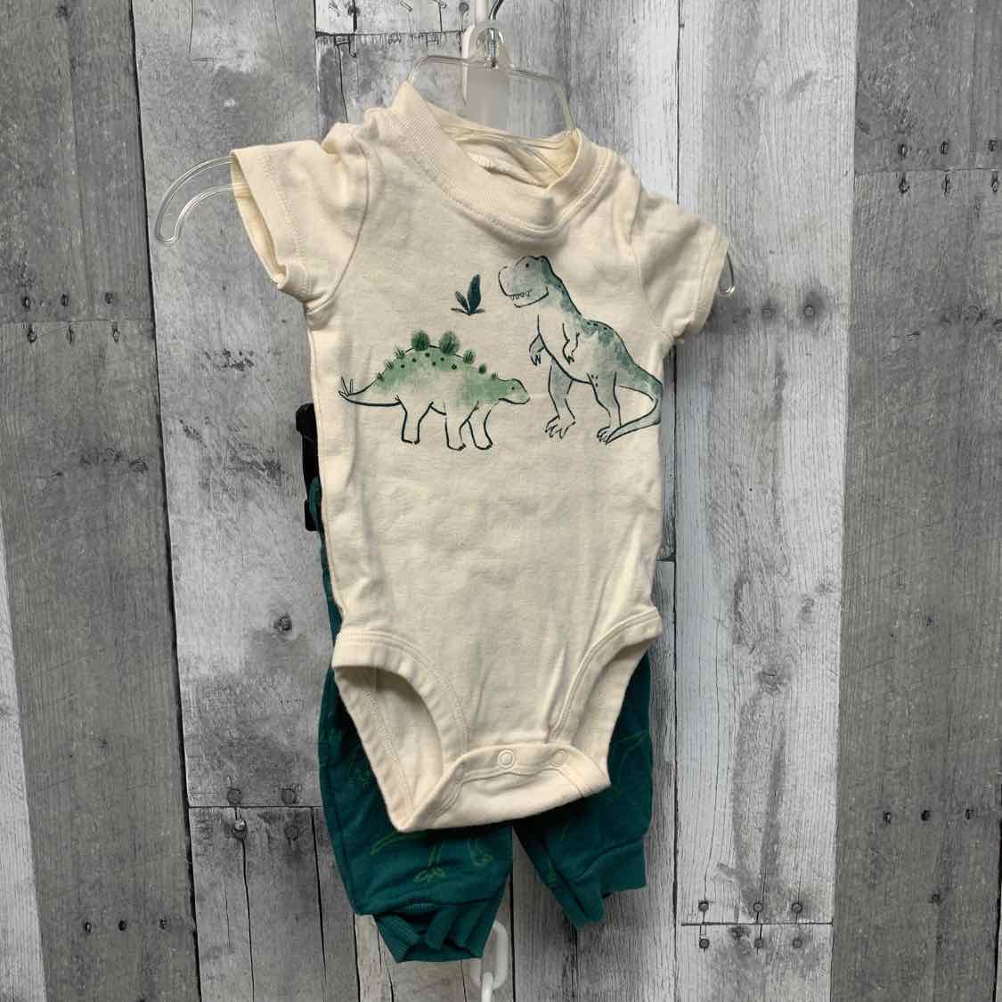 Size 3 Months Tan/Green Carter's Shirt/Pants