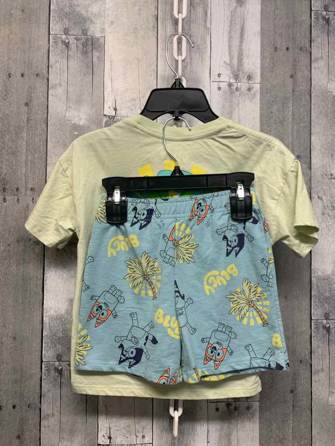 Size 5T Yellow/Blue Disney Shirt/Shorts