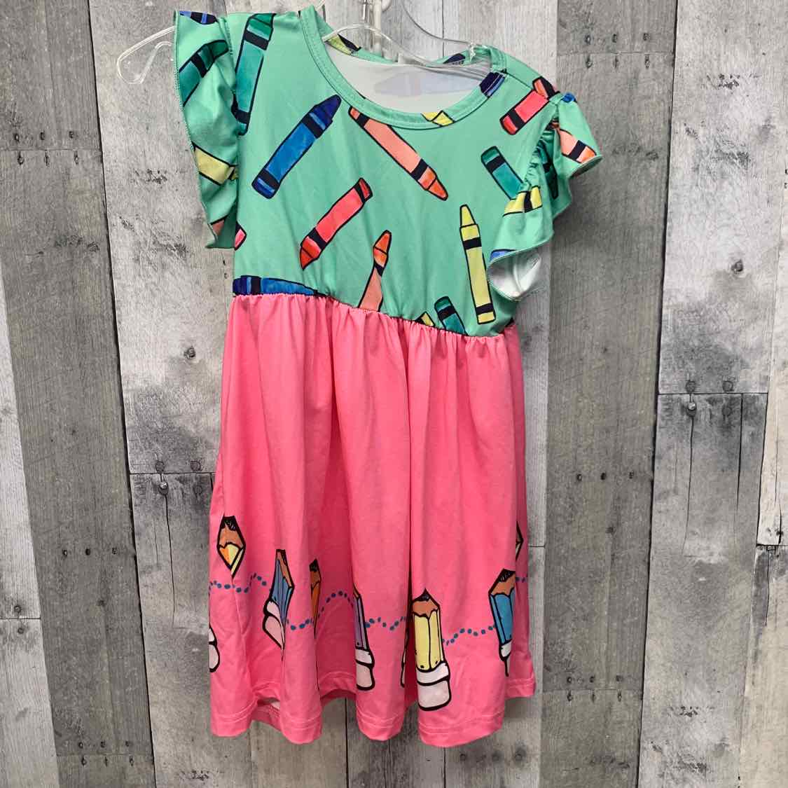 Size 5 Green/Pink Shein Dress