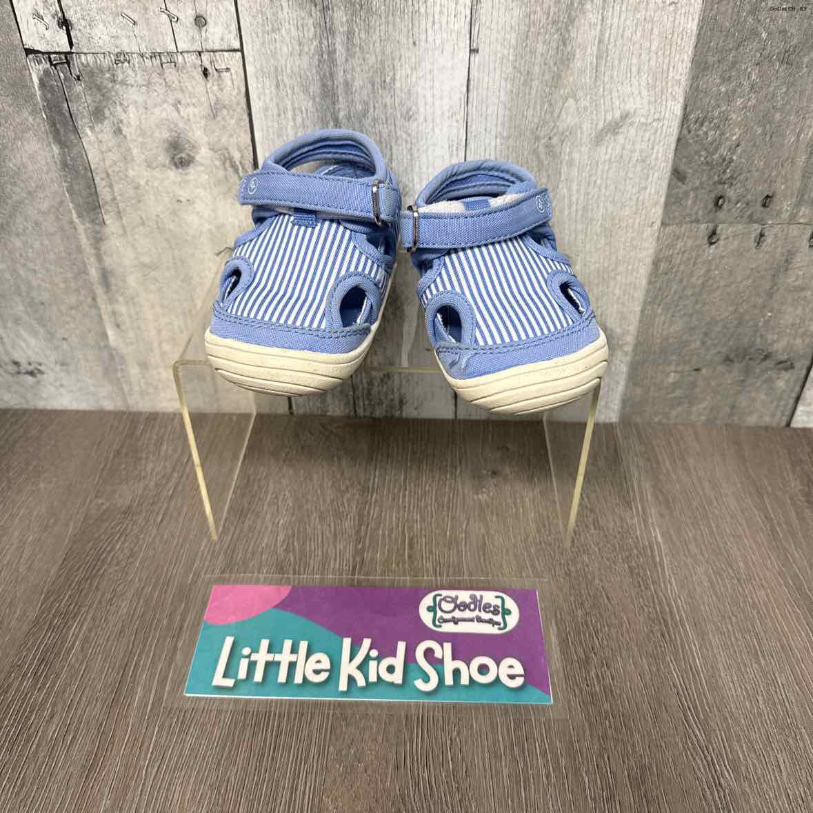 Size 5 Blue Striped Stride Rite Sneakers
