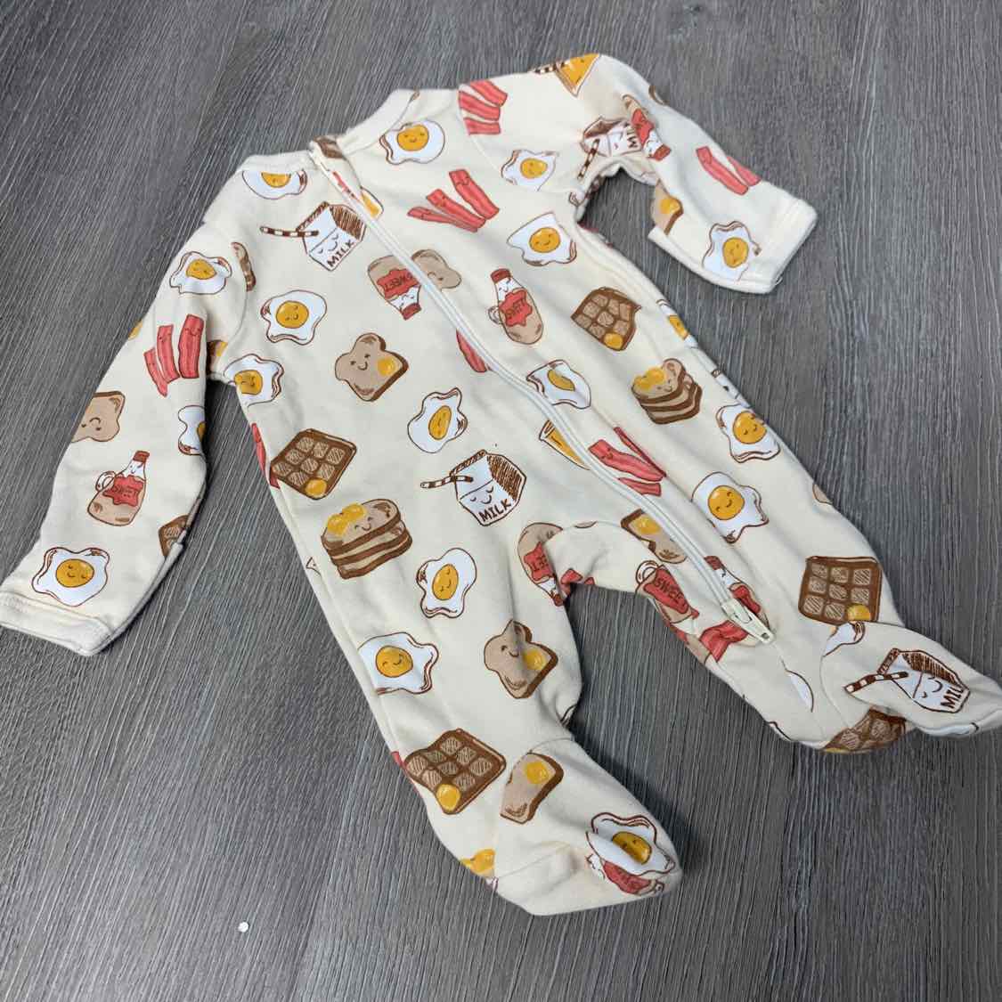 Size Preemie Tan Print Wonder Nation Footy PJs