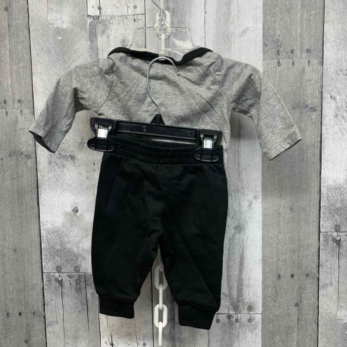 Size 3 Months Gray/Black Sport Brand Shirt/Pants