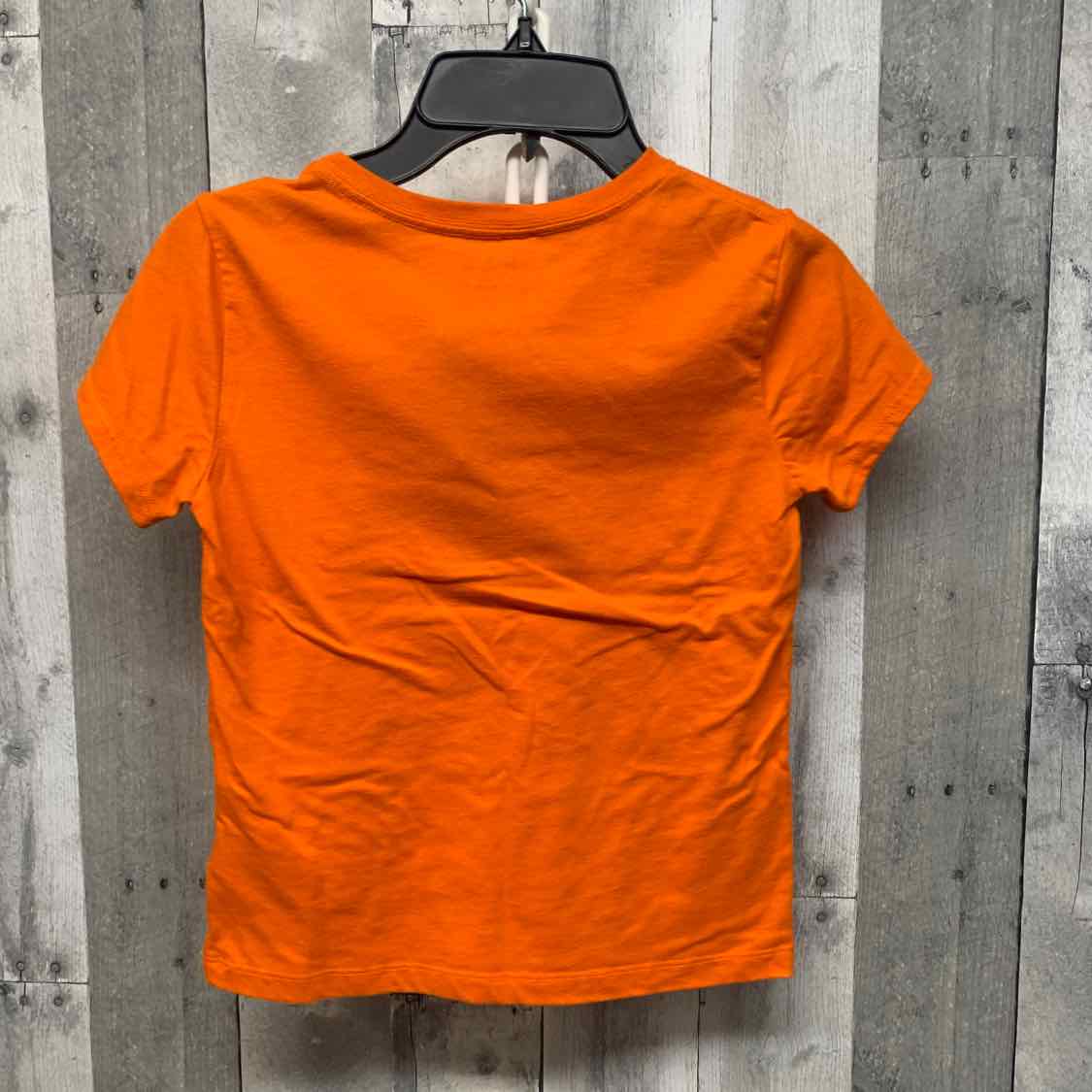 Size 7/8 Orange Graphic Holiday Brands T Shirt