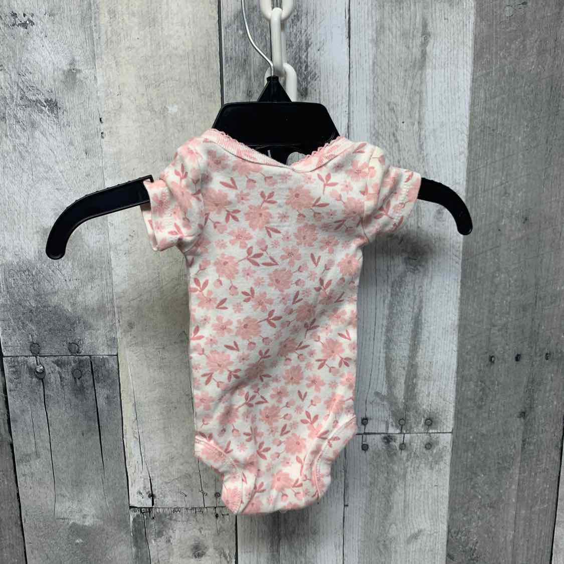 Size Preemie Pink Floral Print Just One You Bodysuit