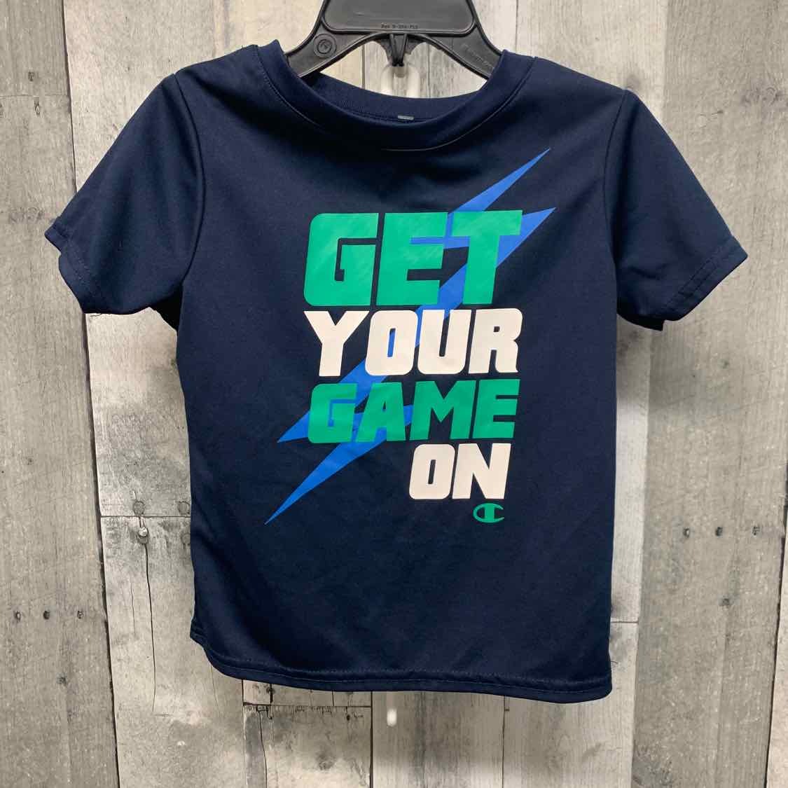 Size 2T Navy Graphic Champion T Shirt
