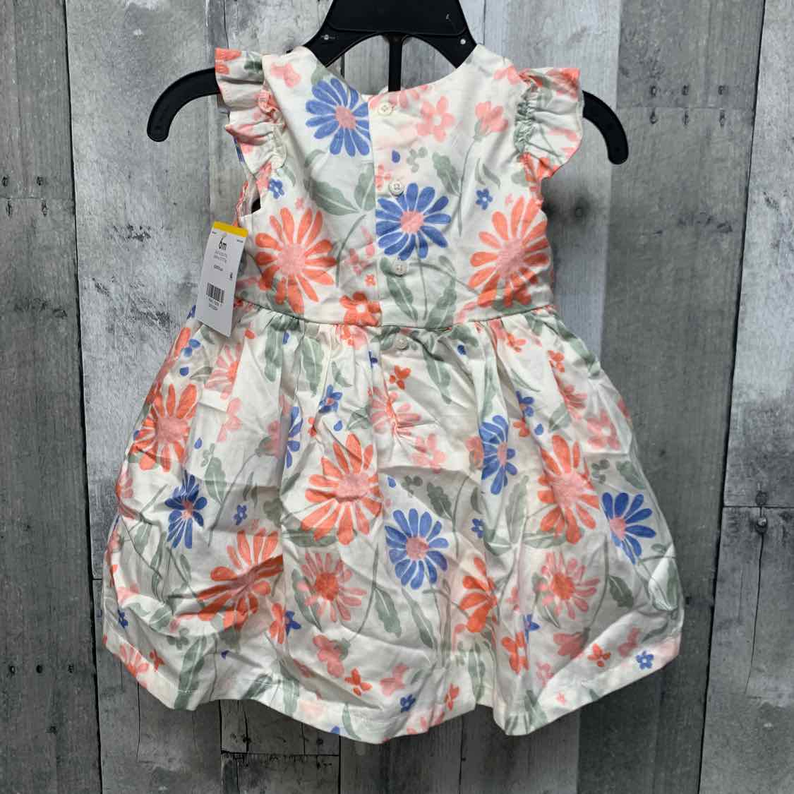 Size 3-6 Months White Floral Print Carter's 2pc Dress