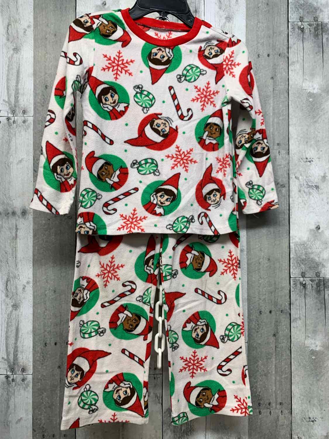 Size 6/7 White/Red B Brand 2pc PJs