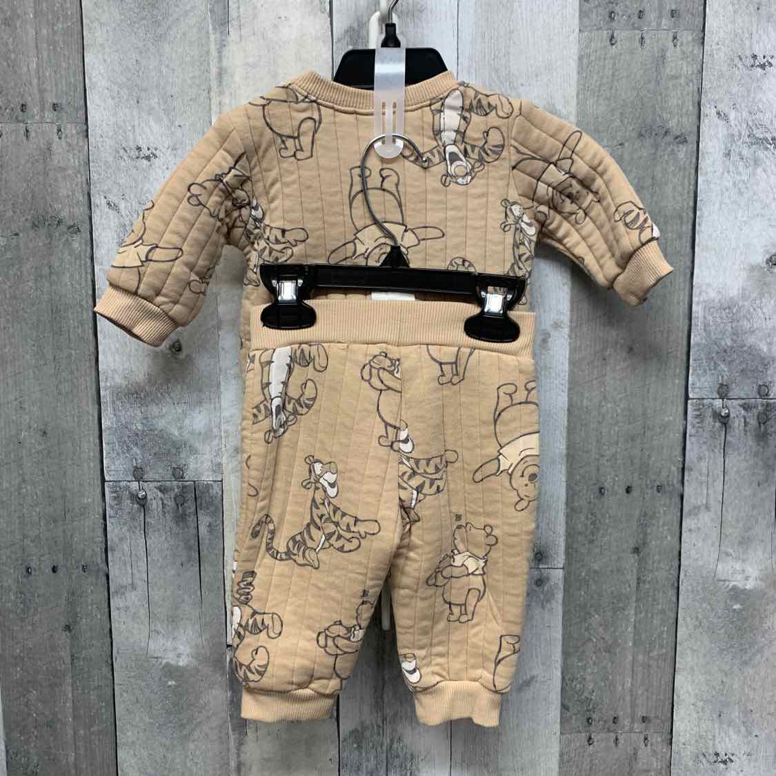 Size 0-3 Months Tan Print Disney Sweats - 2pc