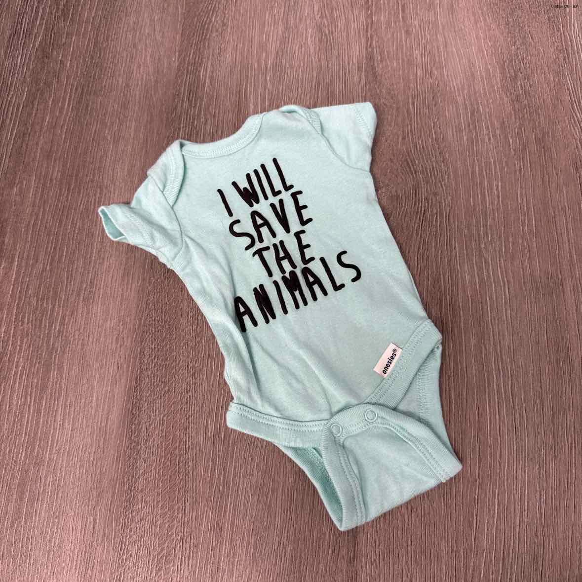 Size Preemie Blue Graphic Gerber Bodysuit
