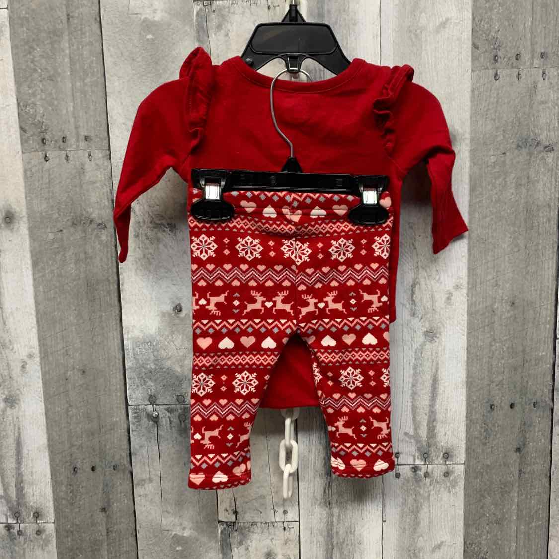 Size 3-6 Months Red Print Garanimals Shirt/Leggings