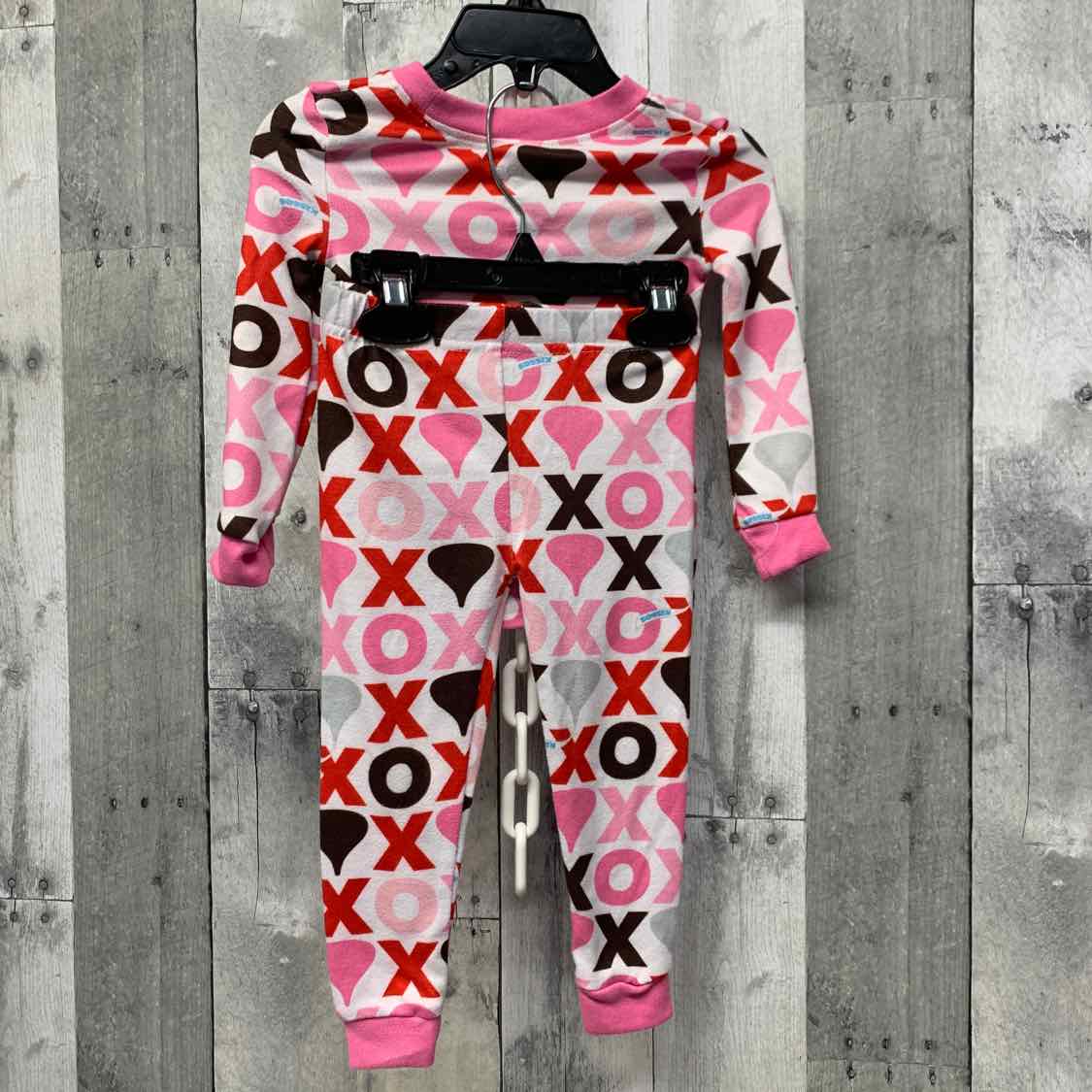 Size 18 Months Pink/White B Brand 2pc PJs