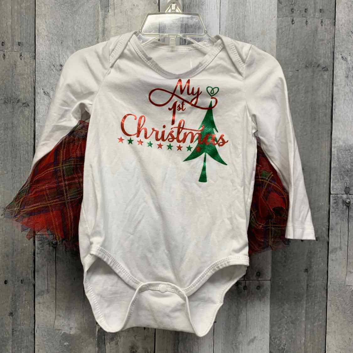 Size 12 Months White/Red B Brand Shirt/Skirt