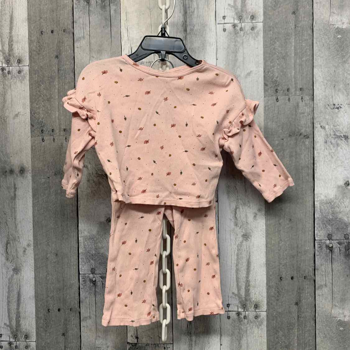 Size 12 Months Pink Print Carter's Shirt/Pants