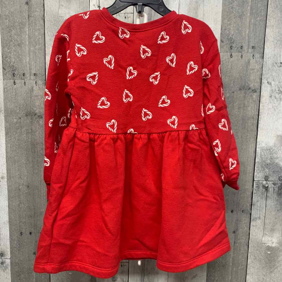 Size 3T Red Graphic Jumping Beans LS Dress
