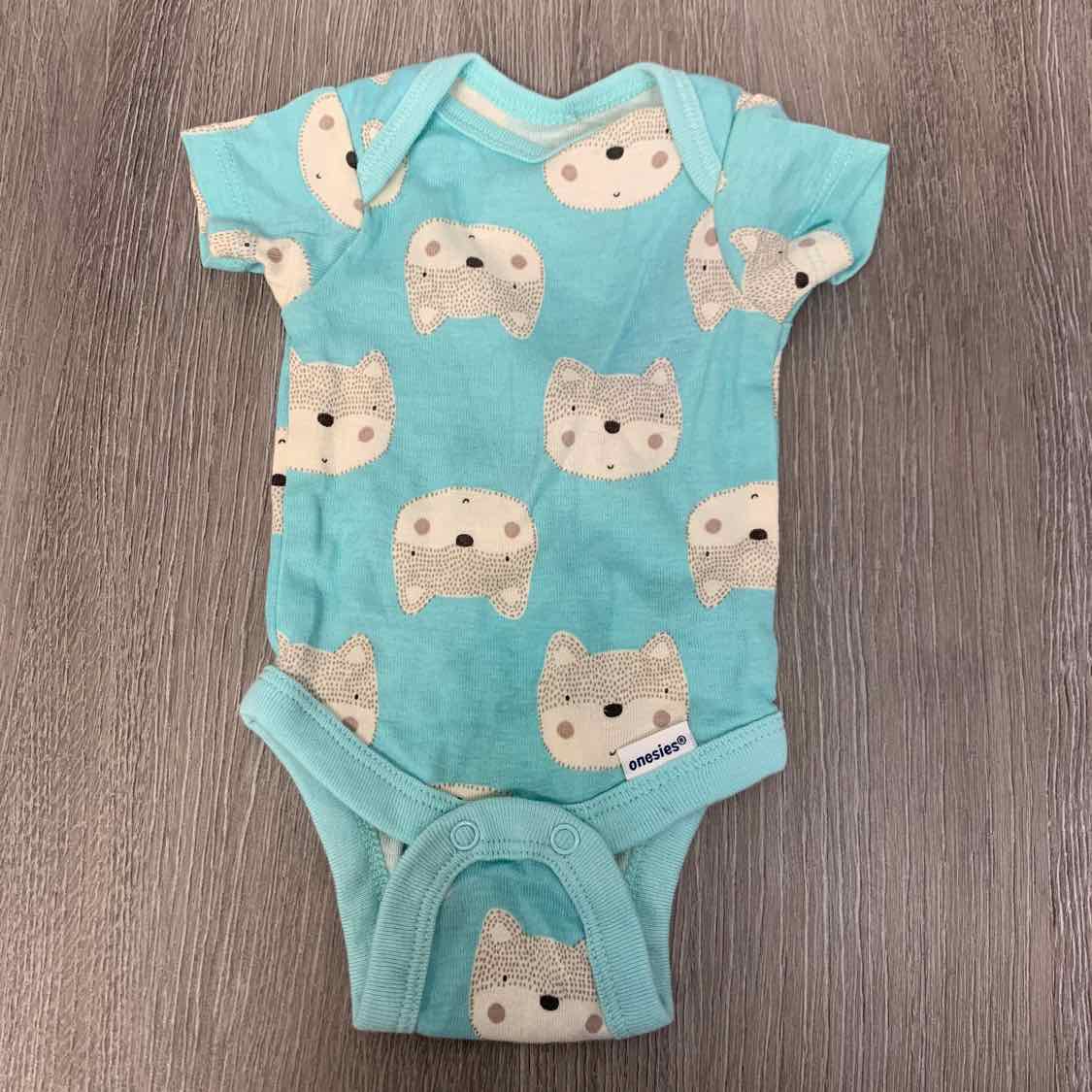 Size Preemie Blue Print Gerber Bodysuit