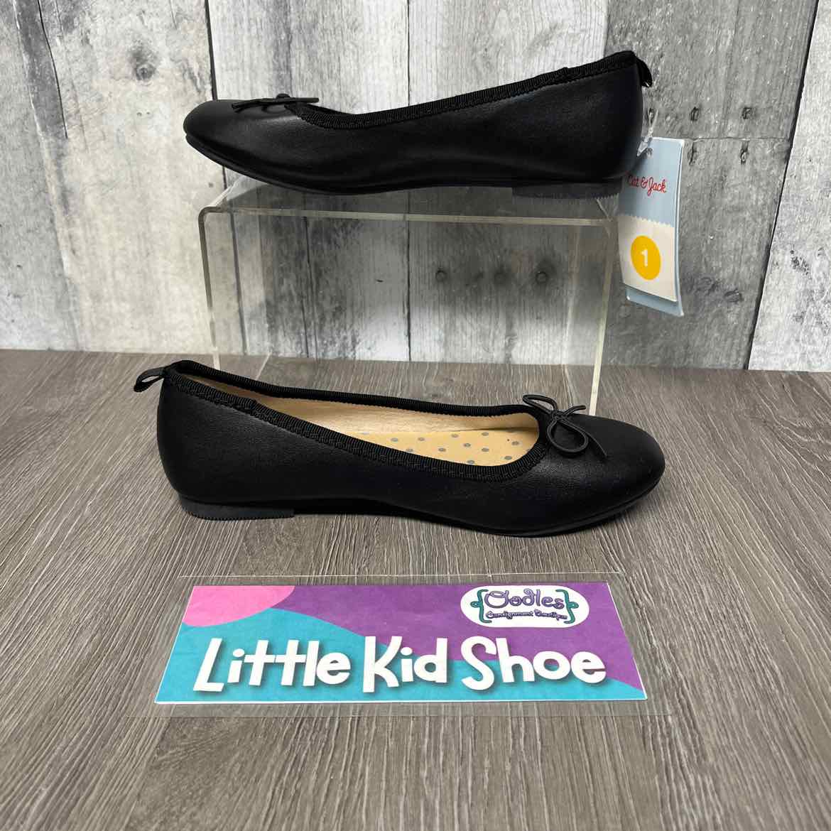 Size 1 Black Cat & Jack Flats