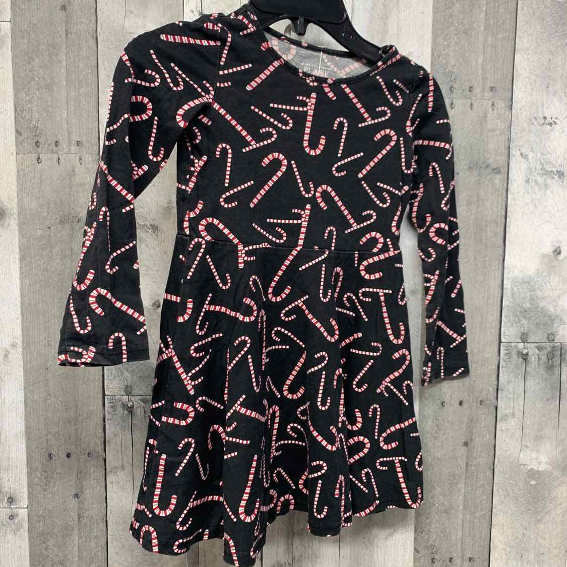 Size 5T Black Print Children's Place LS Dress