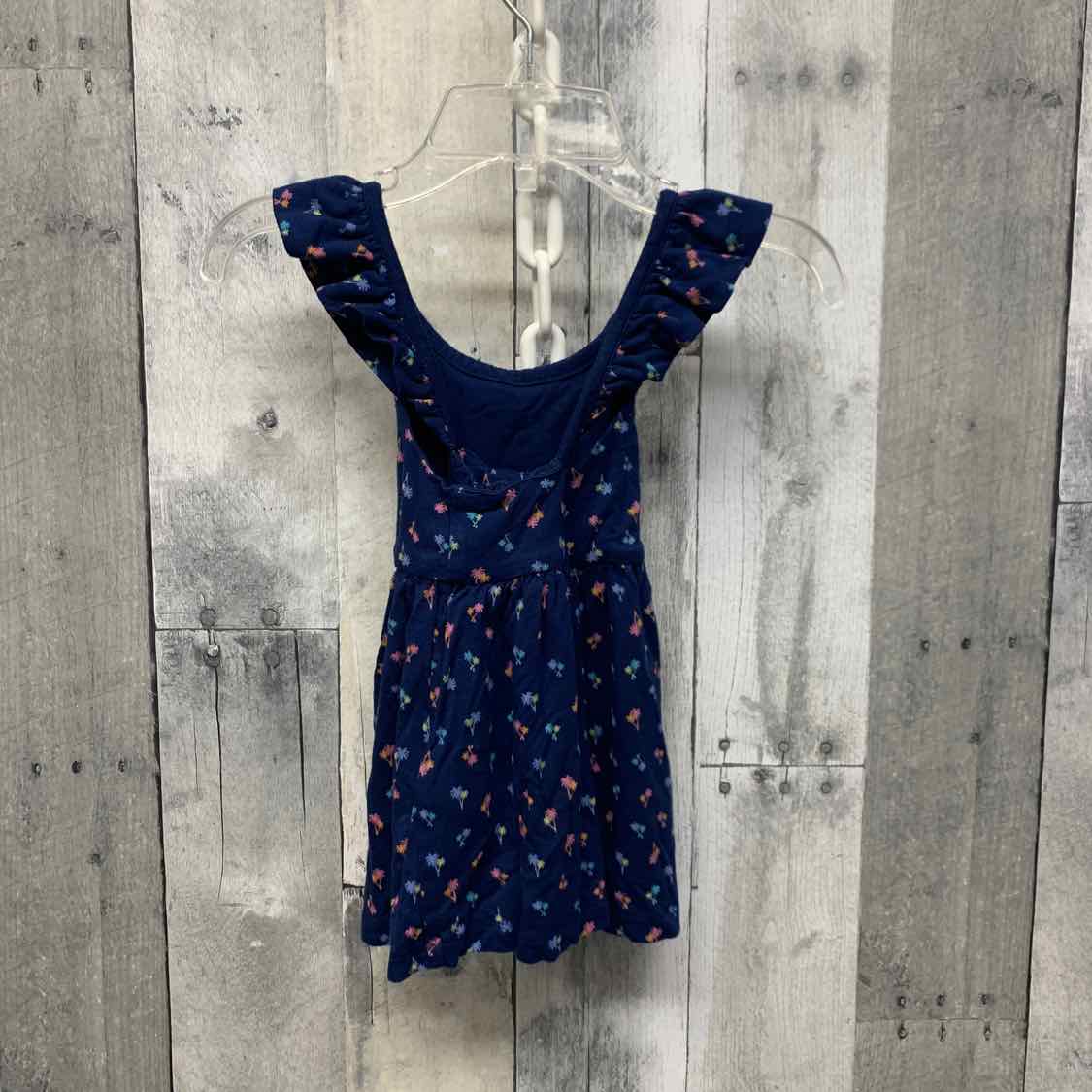 Size 6-9 Months Navy Print Tommy Hilfiger Dress - OodlesCB