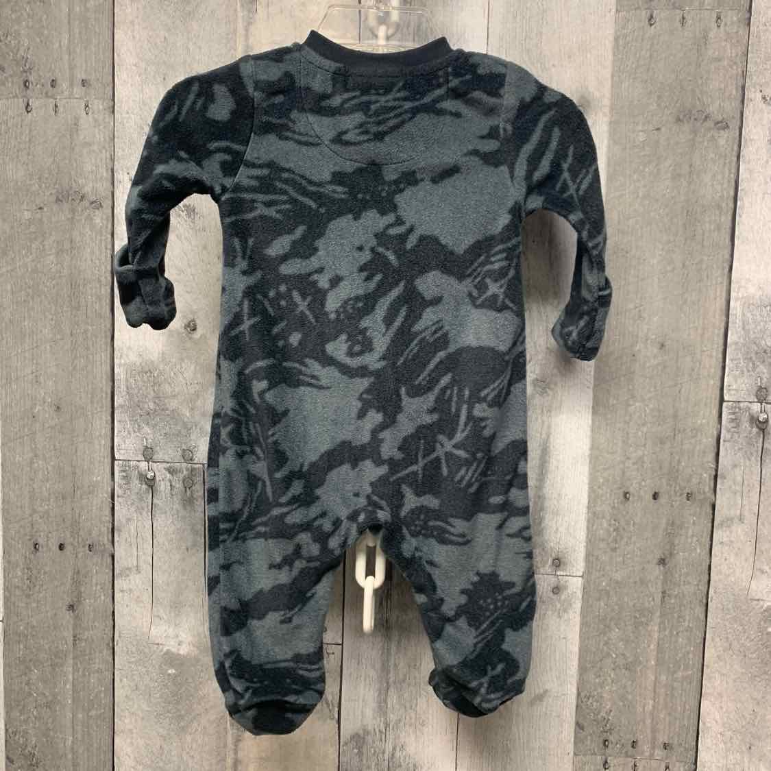 Size 3 Months Teal Graphic Sport Brand Footy PJs