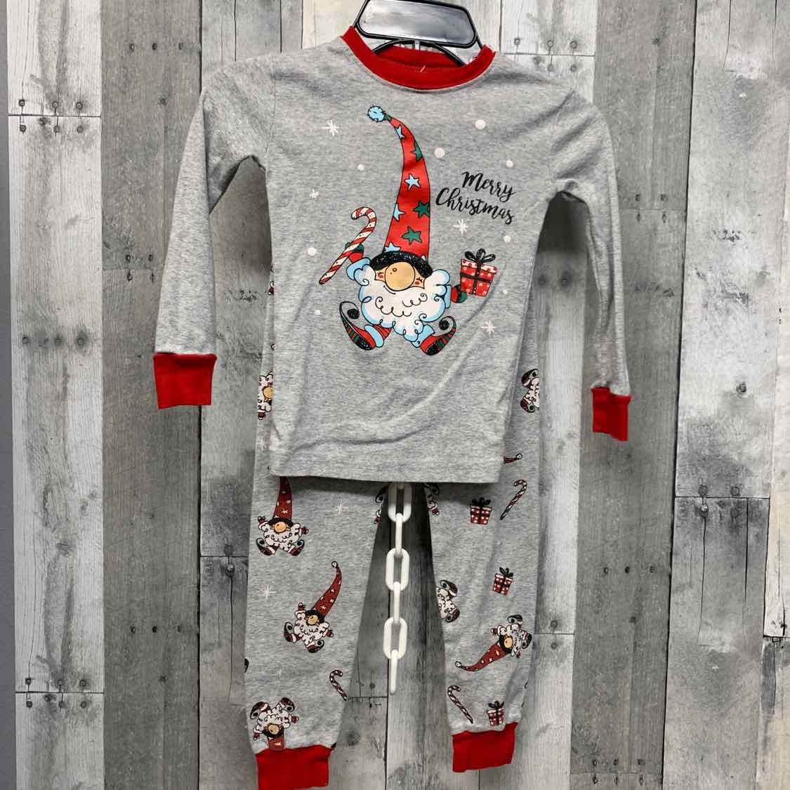 Size 4T Gray/Red Holiday Brands 2pc PJs