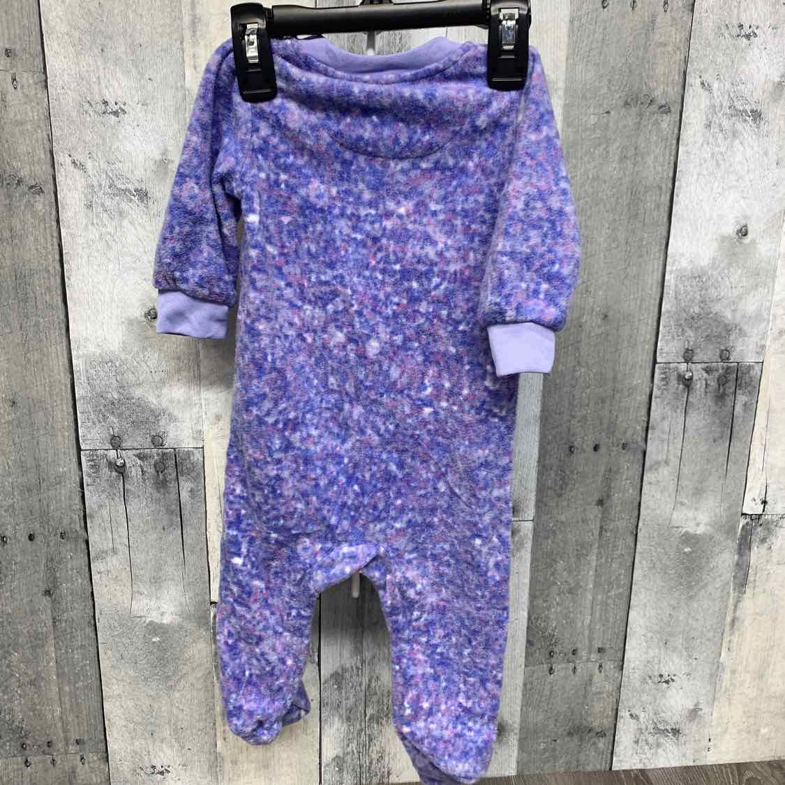 Size 6 Months Purple Print Sport Brand Footy PJs
