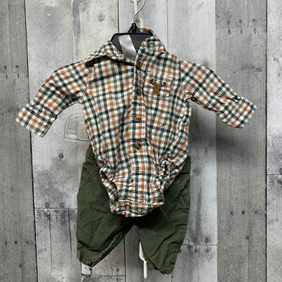 Size Newborn Brown/Green Just One You Shirt/Pants
