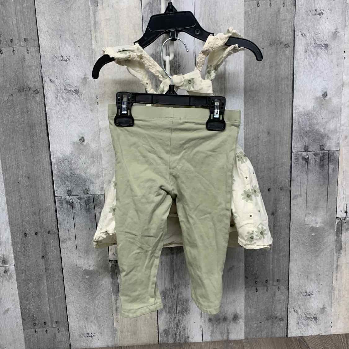 Size 3T Khaki B Brand Shirt/Leggings
