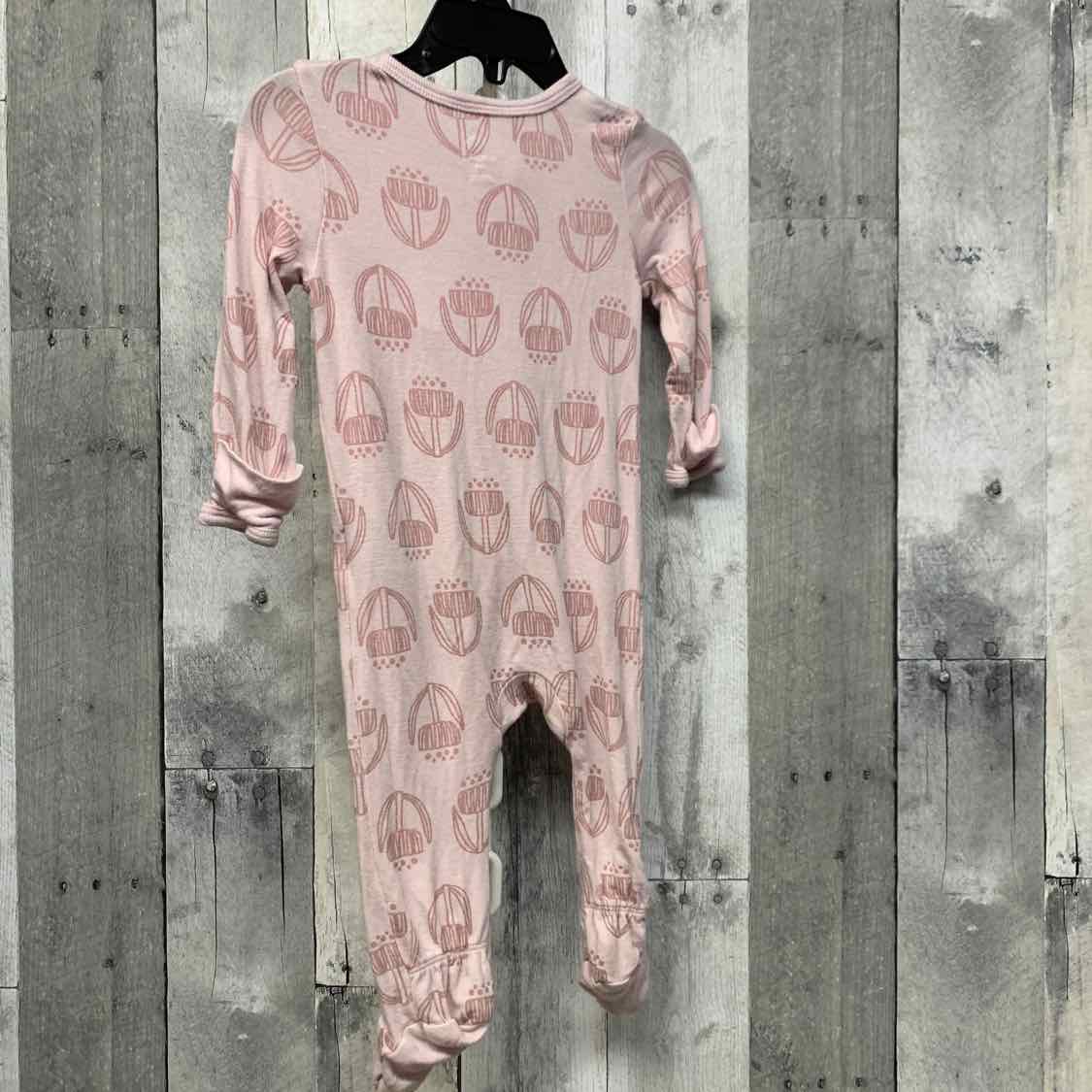 Size 3-6 Months Pink Print Cloud Island Footy PJs