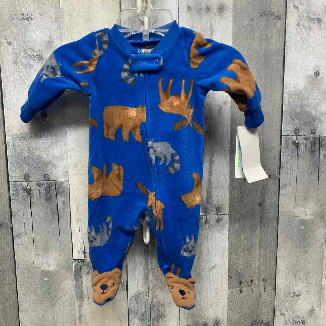 Size Newborn Blue Child of Mine Footy PJs