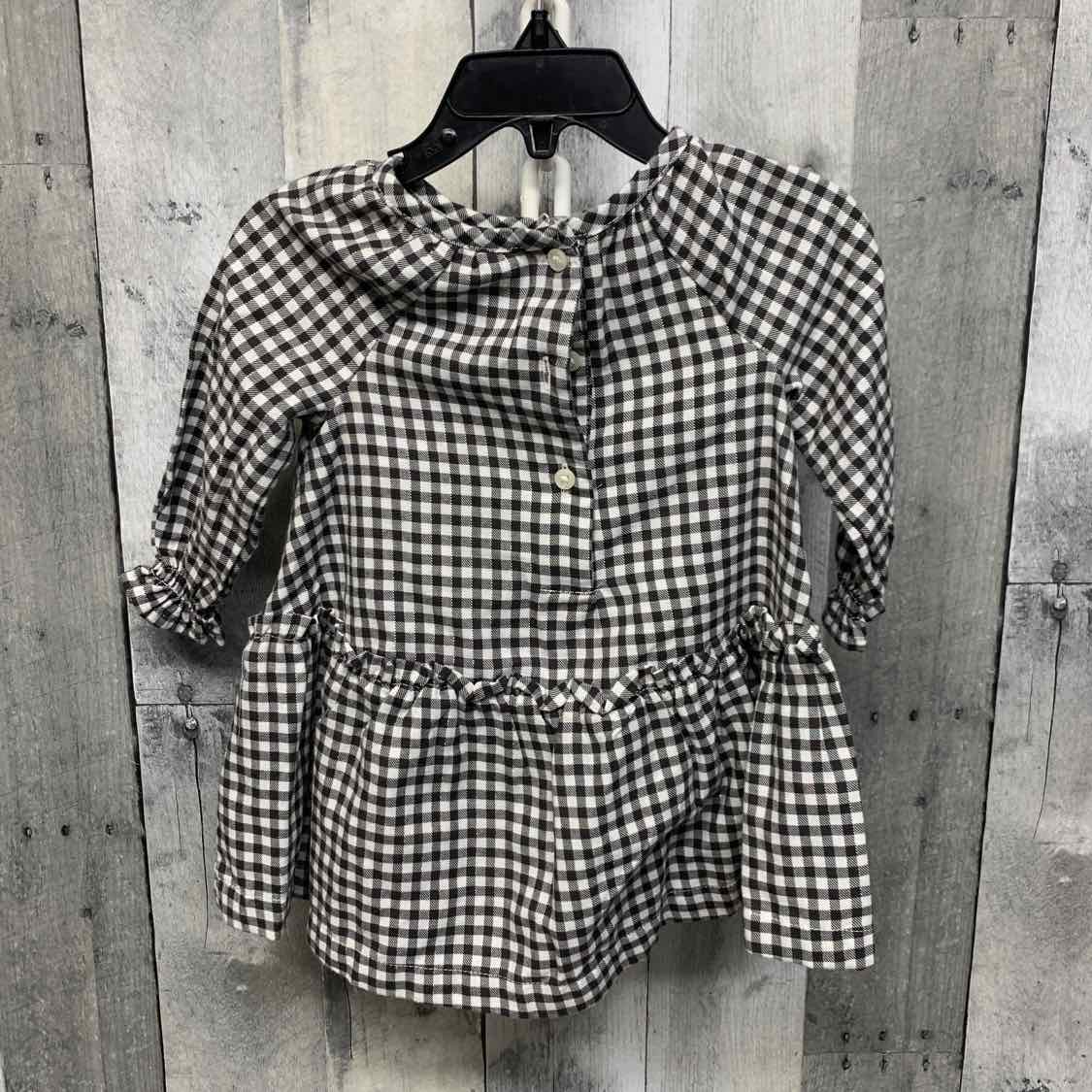 Size 12 Months Gray/White Carter's LS Dress
