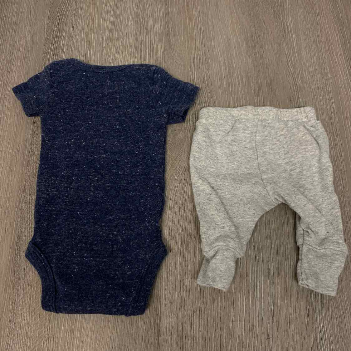 Size Preemie Navy/Gray Child of Mine Shirt/Pants