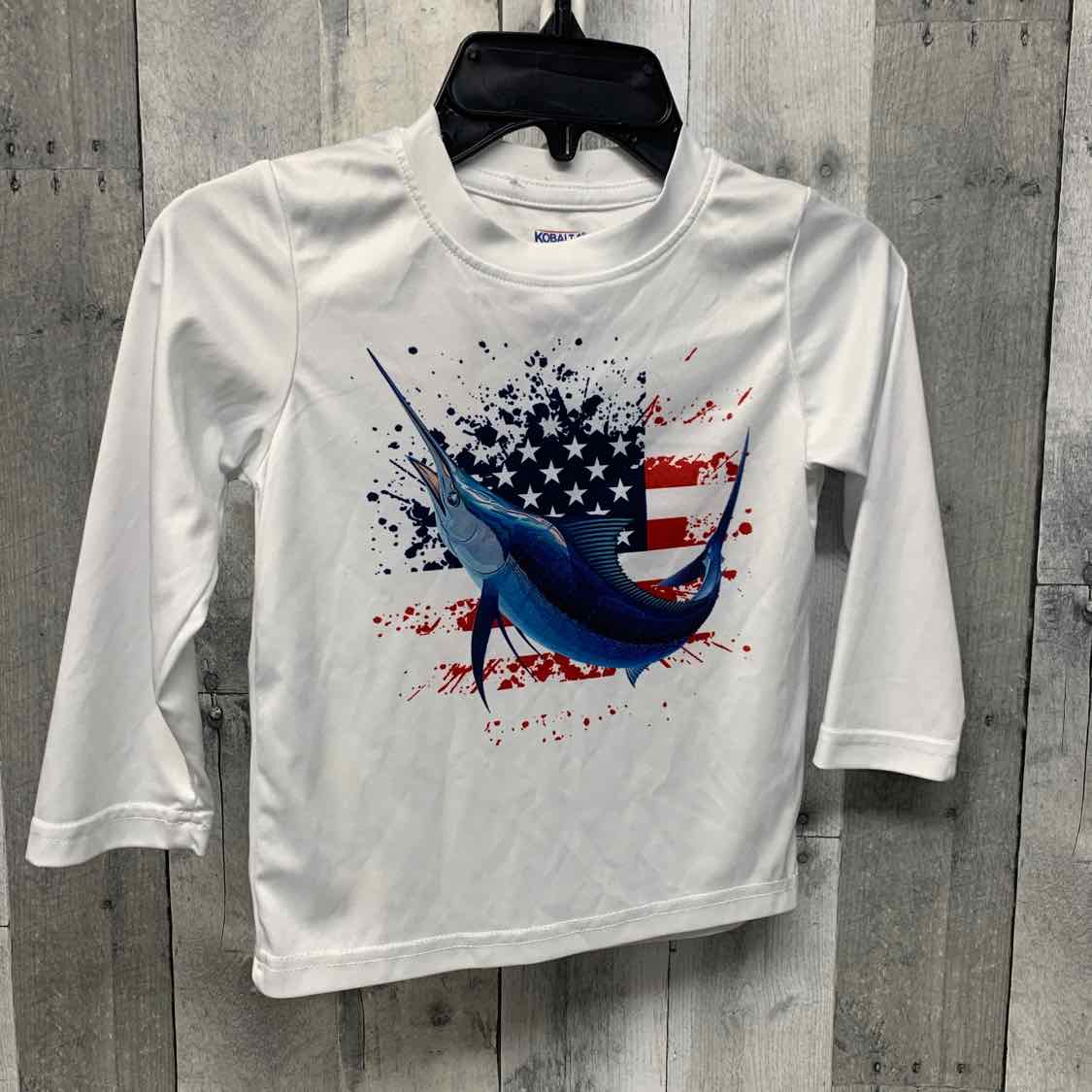 Size 4T White Graphic B Brand Long Sleeve Shirt