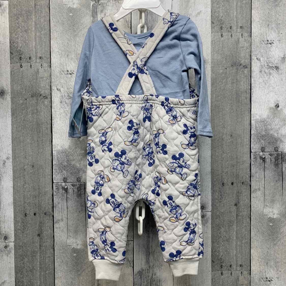 Size 6-9 Months Gray/Blue Disney Shirt/Pants